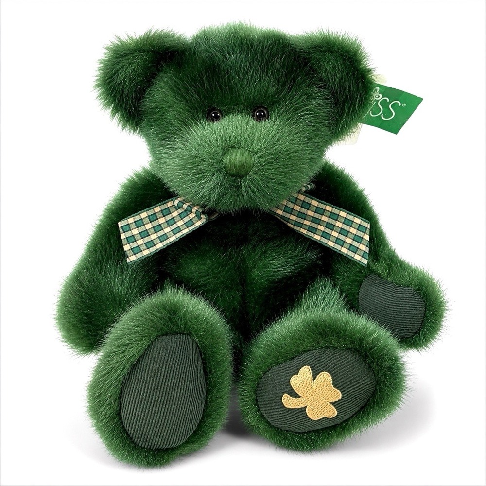 VTG Russ Berrie Dublin St Patrick's Day Bear Plush Shamrock Teddy Bear 12" NWT
